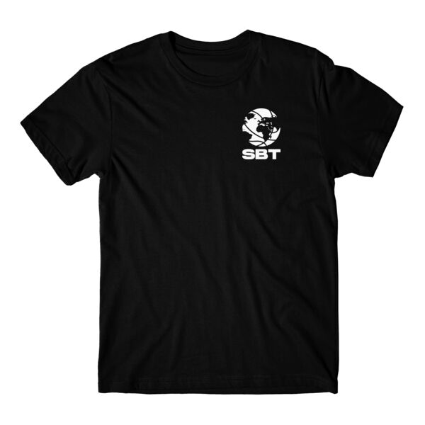 BALL LOGO LEFT CHEST AND BACK - PREMIUM MEN'S/UNISEX T-SHIRT - BLACK Thumbnail